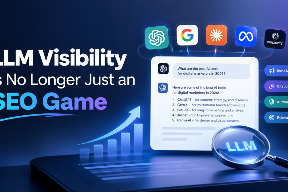 LLM visibility and AI search replacing traditional SEO with brand mentions, citations, authority, and relevance