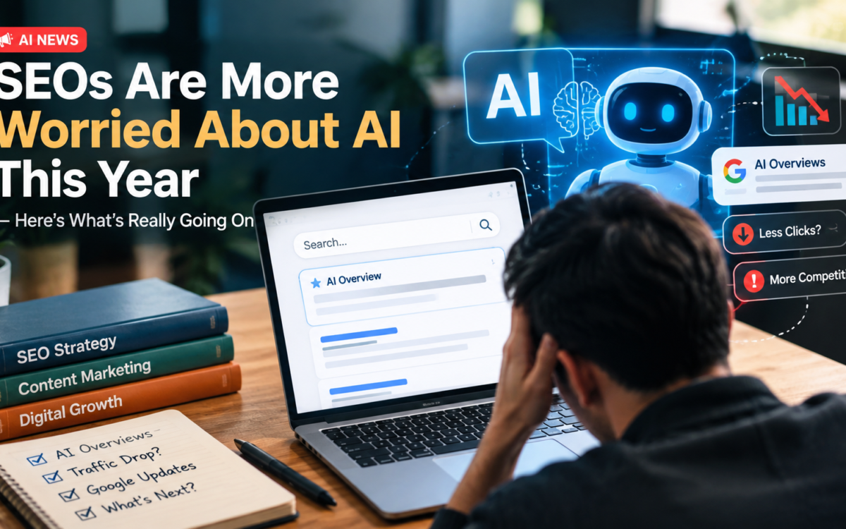 SEO professionals concerned about AI search, Google AI Overviews, and declining website clicks